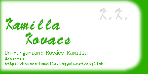 kamilla kovacs business card